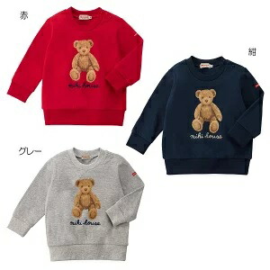 ミキハウス（mikihouse） ミキハウスベア♪トレーナー（日本製） (80ｃｍ、90ｃｍ、100ｃｍ)
