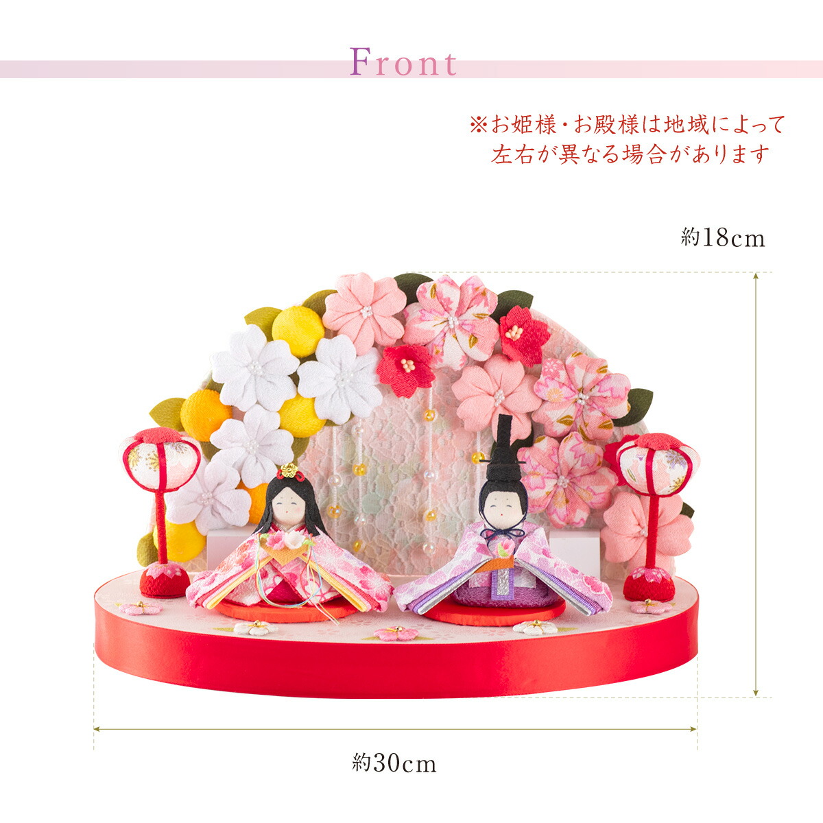 公式 雛人形コンパクト 当店オリジナル名前旗セット ひな人形 ちりめん 小さい ミニ ぷりてぃ舞桜花舞台 名前旗付き 刺繍 オリジナル お雛様 おひな様 雛祭り 龍虎堂 リュウコドウ 人気 モダン おすすめ 雛人形 かわいい Fucoa Cl