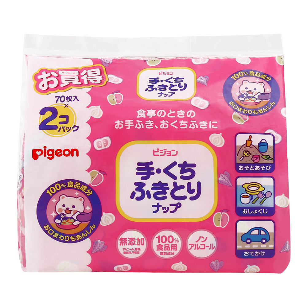 ピジョン　手くちふきとりナップ　詰替用　ウェットティッシュ　70枚×2個パック　02P03Dec16