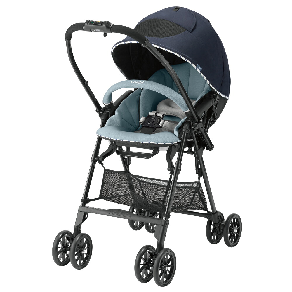 【コンビ（Combi）】スゴカル ハンディ エッグショック ML スカイネイビー（SN） 両対面式A型ベビーカー/軽量/ハイシート/メーカー保証付き