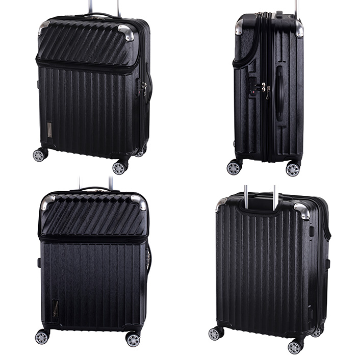 【楽天市場】トップオープン スーツケース Mサイズ 容量を増やせる拡張機能 エキスパンダブル搭載 61L-72L トラベリスト モーメント
