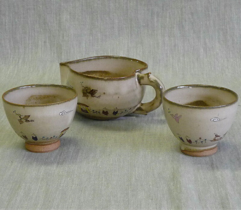 楽天市場】赤膚焼 窯変 奈良絵 正倉院宝物 瑠璃杯 水差し 作家物