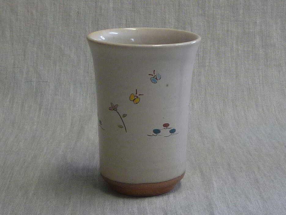 赤膚焼 奈良図絵 麦酒優勝杯 フリーカップ 昭真盛り窯 白み ビール 画工シロモノ Colegiovictorhugo Cl