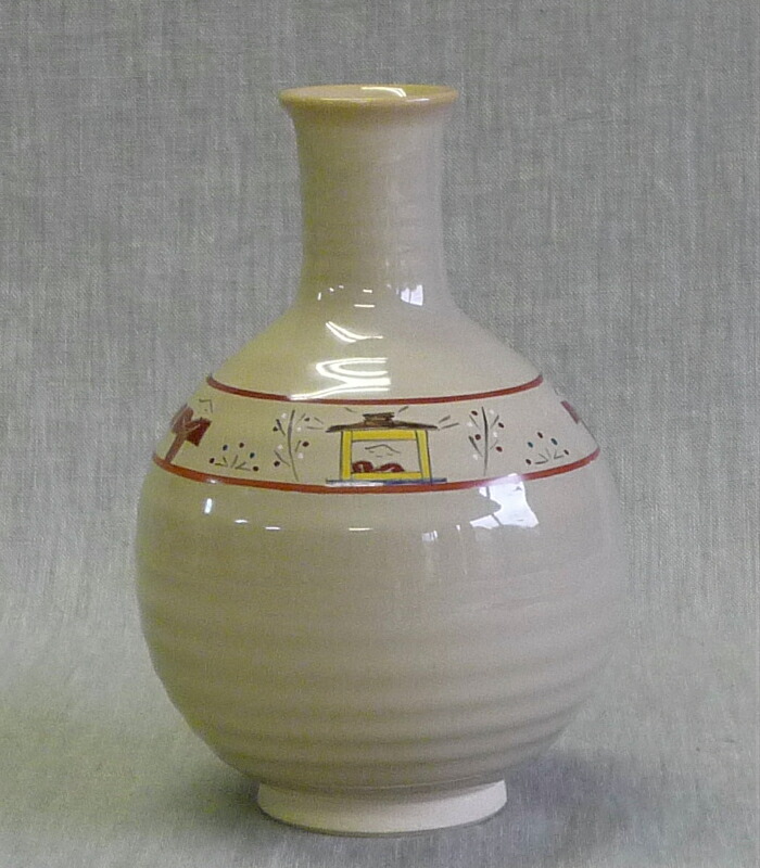 楽天市場】赤膚焼 奈良絵花瓶 昭山窯 白 奈良絵 花入 : 赤膚焼