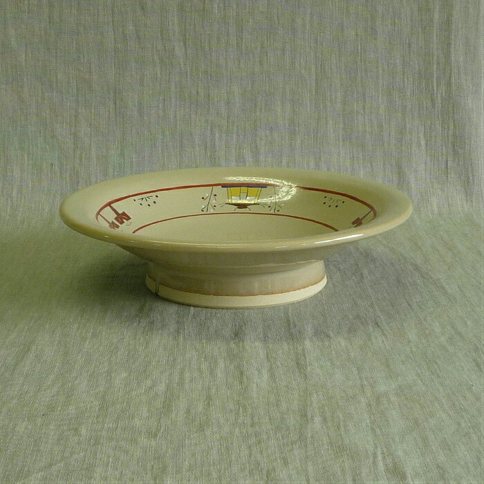 【お値下げ可】赤膚焼　奈良絵　菓子鉢　大塩昭山 お可赤膚焼 奈良絵 菓子鉢 大塩昭山 赤膚焼 茶器 大塩昭山/奈良