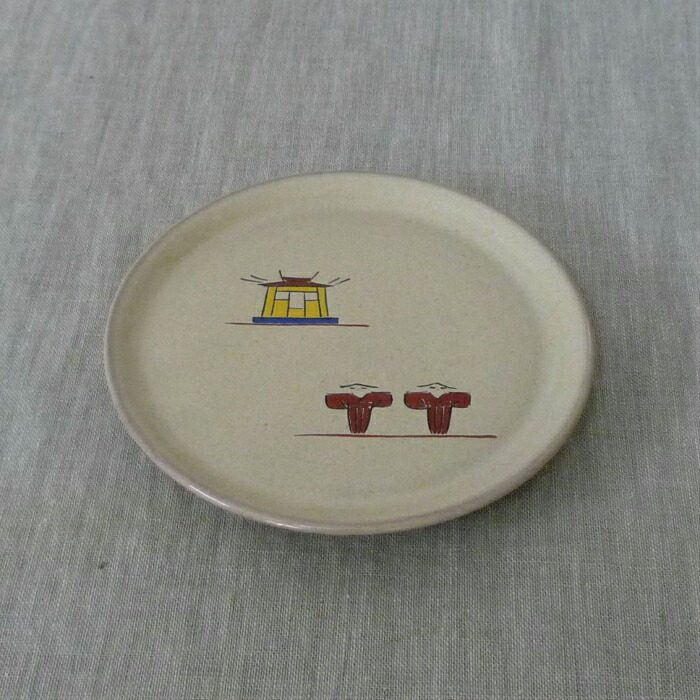 楽天市場】赤膚焼 銘々皿「鹿」 昭山窯 白 銘々皿 : 赤膚焼窯元 大塩昭山