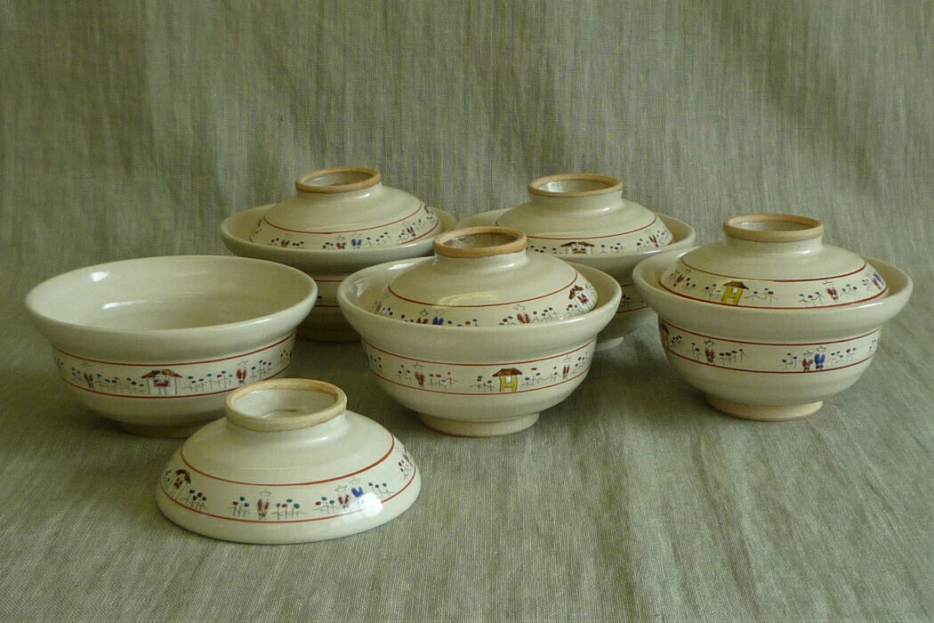 楽天市場】赤膚焼 奈良絵菓子鉢 昭山窯 青 奈良絵 菓子鉢 : 赤膚焼窯元