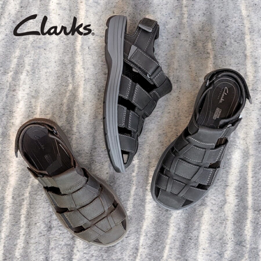 三彩　Clarks Cloudsteppers サンダル グレージュ 三彩 Clarks Cloudsteppers サンダル グレージュ Clarks Sandals