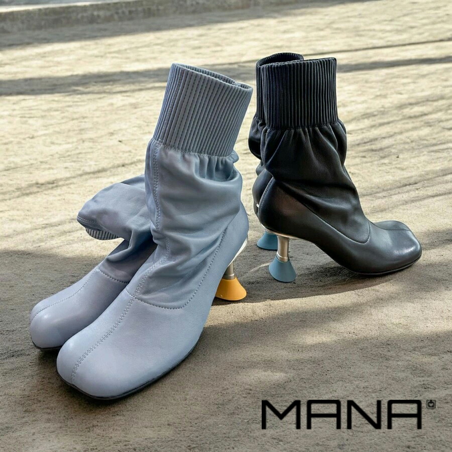 完売品✨極美品✨MANA　ロングブーツ　ラグソール　山羊革　ブラックコンビ　39 楽天市場】MANA マナ/539018 ロングブーツ ジップアップ ラグソール 黒