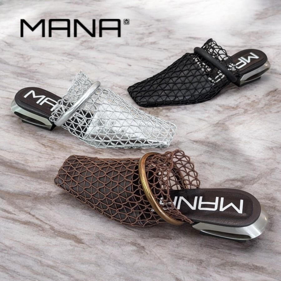ファッション通販 安い 楽天市場】MANA マナ/555035 ミュール メッシュ ネット スクエア 靴