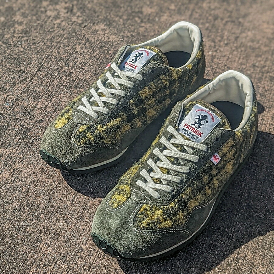 【美品】PATRICK パトリック マラソン・マイクロカモ スニーカー 37 パトリック スニーカー マラソン・マイクロカモ グレー PATRICK