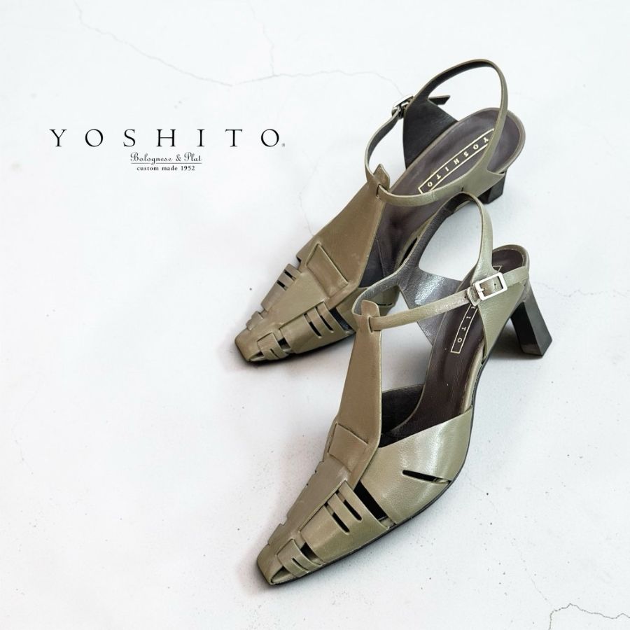 2026春夏新入荷 YOSHITO ヨシト/65024 パンプス グルカ アンクルストラップ ベルト レザー 本革 靴 レディース|あかい靴