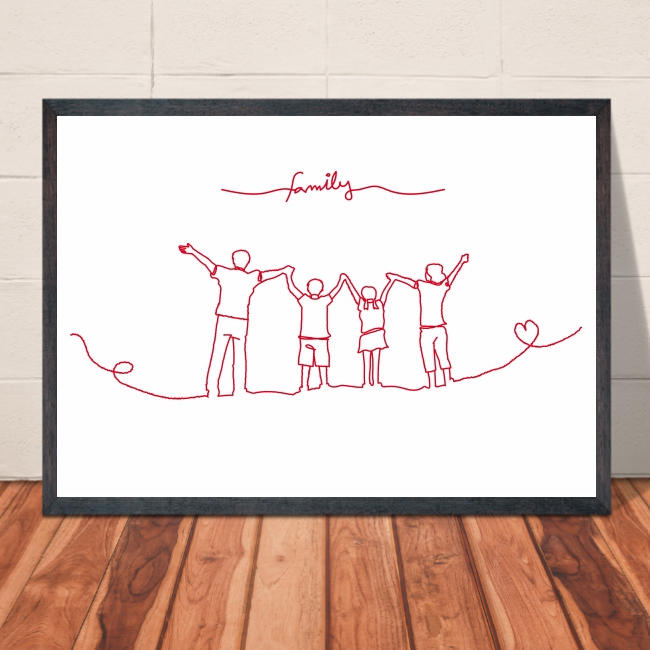 楽天市場】【送料無料】アートポスター【絆・手をつなぐ家族