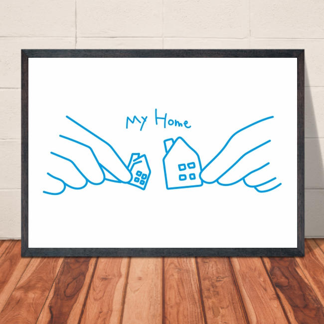 楽天市場】【送料無料】アートポスター【絆・手をつなぐ家族