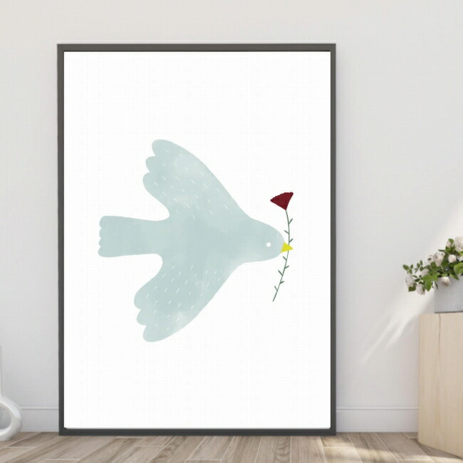 楽天市場】【送料無料】A4・A3ポスター【水彩手描きミモザのスワッグ