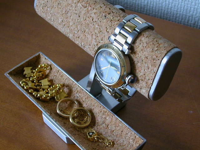 ギフ 包装 時計スタンド 腕時計スタンド おしゃれ かわいい 腕時計 スタンド 複数 2本 だ円 ウオッチスタンド 小物入れ付き腕時計スタンド 高級 ディスプレイスタンド