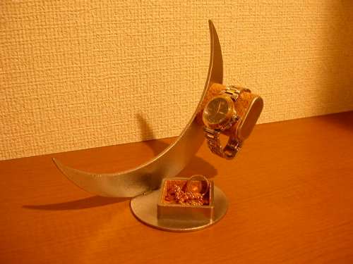 ウォッチスタンド 三日月お月さまお盆付き添い人ウオッチ照明ランプ AK888