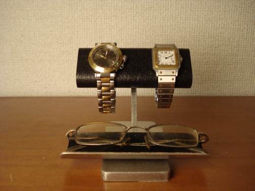 無料発送 時計スタンド ウオッチスタンド Akデザイン 腕時計スタンド 時計ケース ウオッチケース おしゃれ かわいい 時計 収納 腕時計 4本 だ円パイプブラックコルク2本掛け腕時計スタンド 眼鏡スタンド Fucoa Cl
