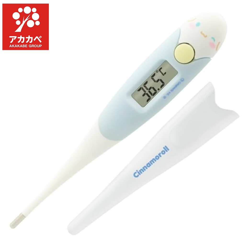 【3個セット★送料無料】やわらかタッチ 体温計 ブルー シナモロール ドリテック 電子体温計 脇下 腋窩 わき サンリオ キャラクター デザイン 先が曲がる体温計 予測検温約15秒 【ネコポス】【正規品】