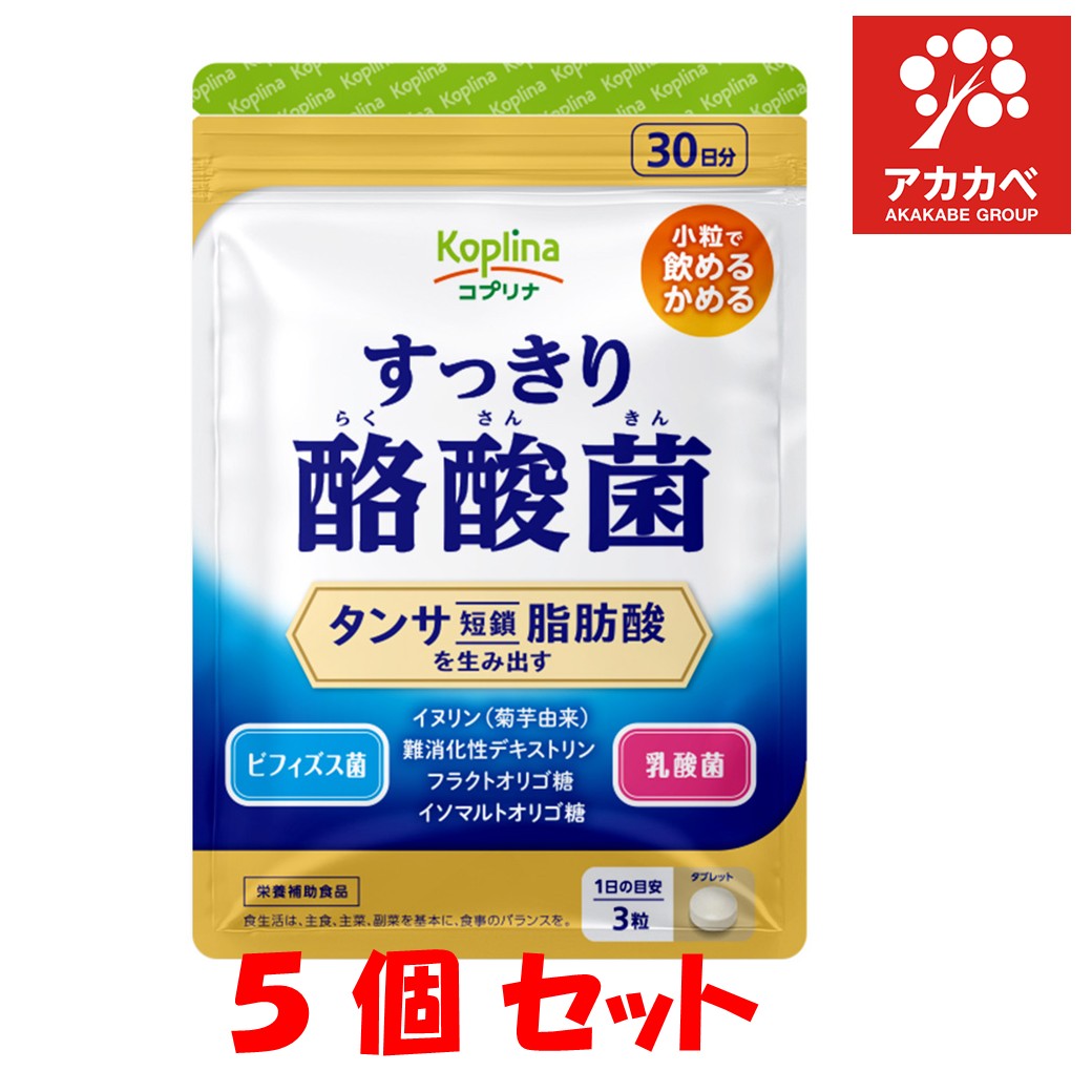 【5個セット★送料無料】マグナス すっきり酪酸菌 90粒 30日分【軽やかなカラダづくり/1日3粒/タンサ脂肪酸を生み出す/酪酸菌/ビフィズス菌/乳酸菌/イヌリン/難消化性デキストリン/オリゴ糖/健康/サプリ/サプリメント/栄養補助食品/安心国内製造/コプリナ】