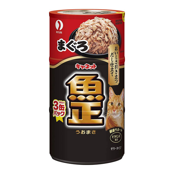 いなば　魚八　160g×3p  3種　計42本　猫缶 いなば 魚八 高齢猫用 かつお節入り（160g×3缶）18個