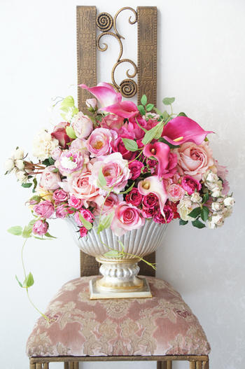 サクラ色サクラ色 バラエティコメットベース（造花）【フレグランスオプションあり】※花器はうつり変わりとなります