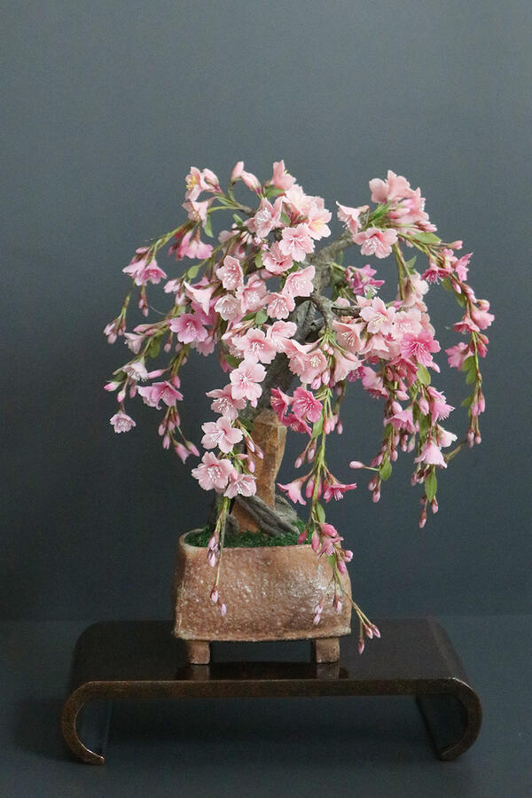 盆栽 枝垂れ桜 #161（造花）｜あーかんび（AKANBI）
