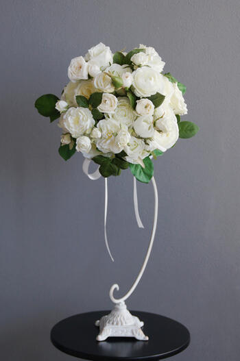 楽天市場】ダリア×レースフラワー ウェディングブーケ（造花） : あー