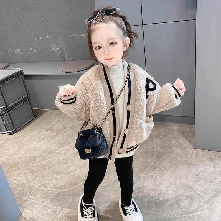 ボアカーディガン 女の子 子供服 こども服 子ども服 キッズ 秋 冬 100 110 1 130