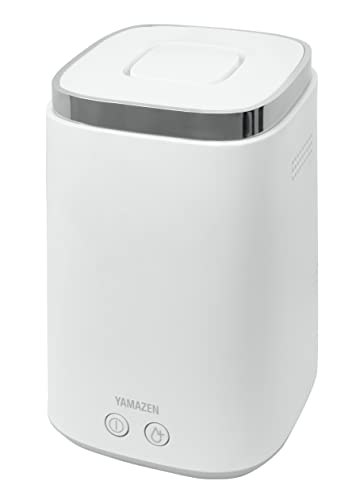 [山善] 加湿器 加熱式 スチーム式 上から給水 (最大加湿 500ml) (タンク容量 2.4L) (木造~8.5畳 / プレハブ洋室~14畳) 卓上 小型 寝室 ホワイト KS-J242(W)