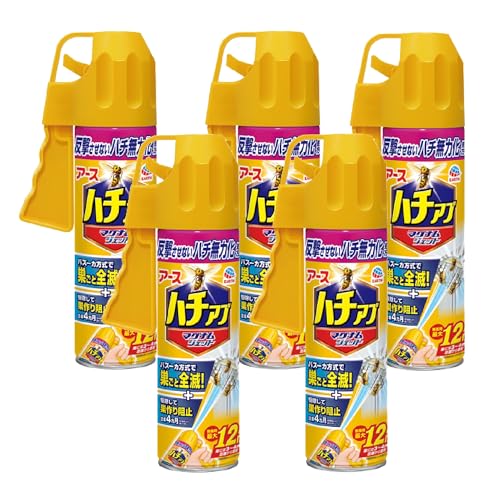 アースジェット ハチアブ マグナムジェット ハチ スプレー 蜂駆除スプレー 550ml 5本入 ハチ撃退 巣作り防止 ハチ避け 害虫駆除