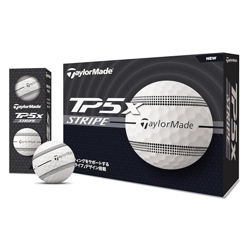 テーラーメイド(TAYLOR MADE) TMJ24 TP5x Stripe JPN dz ティーピーファイブ エックス ストライプ ゴルフボール ホワイト