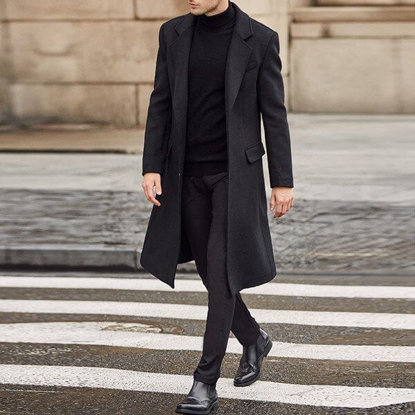 楽天市場 チェスターコート ジャケット メンズ アウター 黒 グレー ビジネス 通勤 ロング シンプル 手厚い 大きいサイズ 冬 秋 紳士服 代 30代 40代 カシミヤ ウール A B Outlet