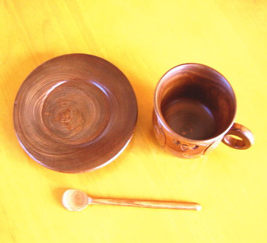 【楽天市場】木製 ふくろうの彫刻されたコーヒーカップ ソーサー スプーン 付き えんじゅの木 [木製食器 食器 北海道 国産 北海道産 木の