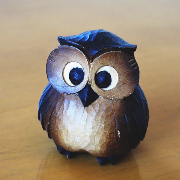 楽天市場】木彫り ふくろう 置物 槐（えんじゅ）の木製 北海道 阿寒湖