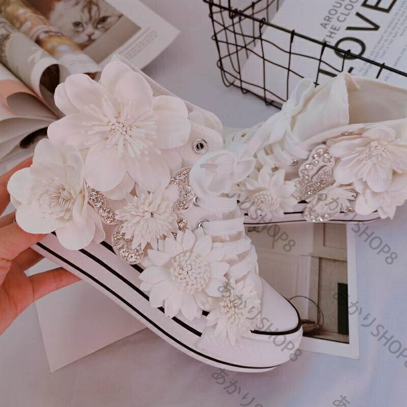 花装飾カジュアルシューズ ホワイト　38 新品 SANGACIO×Wako'sRoom]HAPPY BAG | KOBUNSHA SELECT SHOP