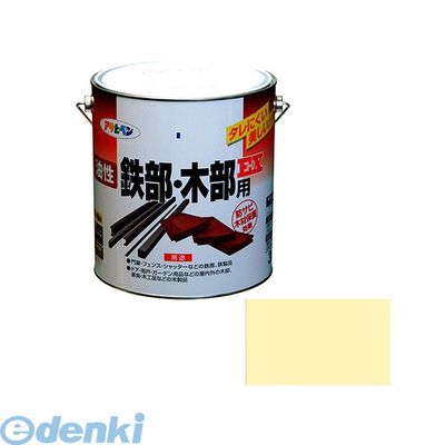 直送 代引不可・他メーカー同梱不可 アサヒペン 4970925580610 アサヒペン 油性鉄部・木部用ＥＸ ３Ｌ アイボリー 油性鉄部木部用EX 合成樹脂調合ペイント AP サビドメ剤配合