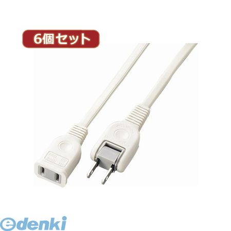 (LINEクーポン有)【個数：1個】 Y02105WHX6 直送 代引不可・同梱不可 YAZAWA 【6個セット】耐トラ付延長コード