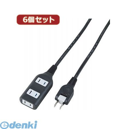 (LINEクーポン有)【個数：1個】 Y02S305BKX6 直送 代引不可・同梱不可 YAZAWA 【6個セット】耐トラ付タップ3個口