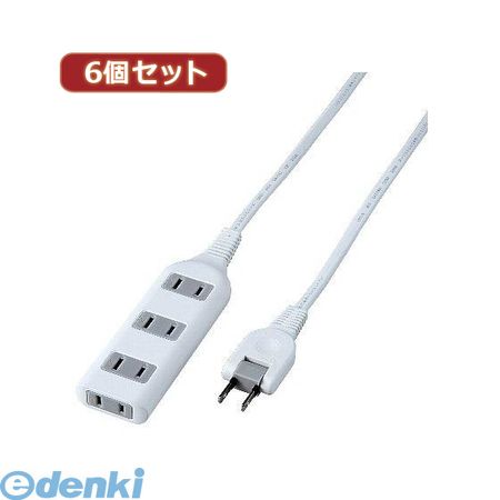 (LINEクーポン有)【個数：1個】 Y02S405WHX6 直送 代引不可・同梱不可 YAZAWA 【6個セット】耐トラ付タップ4個口