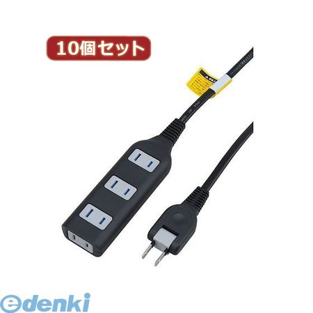 【個数：1個】 Y02S403BKX10 直送 代引不可・同梱不可 YAZAWA 【10個セット】耐トラ付タップ4個口｜アカリカ