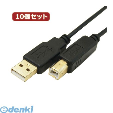 (LINEクーポン有)【個数：1個】 USB2A-B/CA300X10 直送 代引不可・同梱不可 変換名人 【10個セット】 極細USBケーブルAオス－Bオス 3mUSB2AB/CA300X10