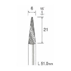ミニター MINITOR BC4192 超硬カッター クロスカット Φ６ 軸径６．０ｍｍ BC-4192