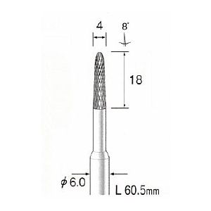 (LINEクーポン有)ミニター MINITOR BC4271 超硬カッター クロスカット φ４ BC-4271