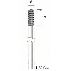(LINEクーポン有)ミニター MINITOR BC6133 ロングシャフト超硬カッター クロスカット φ６ BC-6133