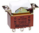 (LINEクーポン有)日本開閉器 NKK SW-3008A ロッカスイッチロッカタイプ 10個セット SW3008A