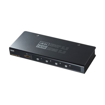 (LINEクーポン有)サンワサプライ SW-HDR41H 4K・HDR・HDCP2．2対応HDMI切替器【4入力・1出力】 SWHDR41H SANWA SUPPLY 高輝度HDR 映像 音声