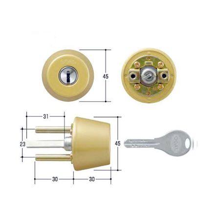 (LINEクーポン有)GOAL ゴール V-AD 5 (21) 扉厚30-43MM 取替用シリンダー VAD5(21)扉厚3043MM
