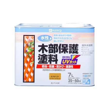 直送 代引不可・他メーカー同梱不可 カンペハピオ 00617653551070 水性木部保護塗料 スプルース 7L【キャンセル不可】