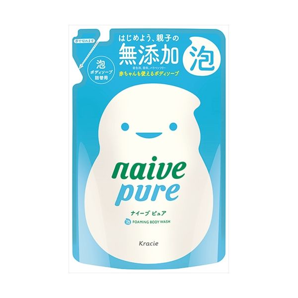 (LINEクーポン有)4901417161130 【16個入】 ナイーブピュア 泡ボディソープ 詰替450ML【キャンセル不可】